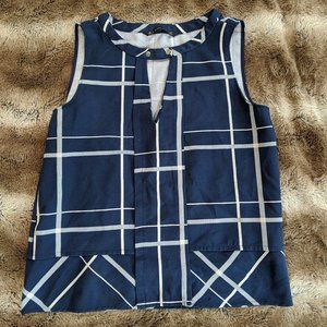 Zara Navy Striped Top